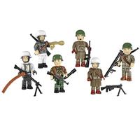 COBI 2065 Bataille des Ardennes, 75 pièces, 6 Figurines | Tampographie, 6 figurines, Uniformes et armes historiques, Front hivernal, Pour dioramas, WWII, Fabrication UE, Dès 6 ans