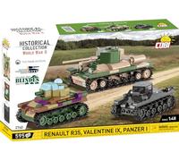COBI Jeu de construction Tank Renault R35 – Valentine IX – Panzer I