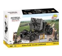 Cobi 3140 - 8.8CM Flak 18 with carriage - Jeu de Construction Noir