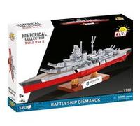 COBI 4854 - Battleship Bismarck - Jeu de Construction Blanc et rouge