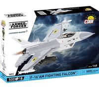 COBI Armed Forces 5893 - F-16AM Fighting Falcon, avion multi-rôle, kit avec socle 1/48, 500 éléments