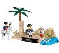 COBI Campagne d’Égypte (1798-1801), Diorama Historique, 243 pièces | 3 figurines, Cheval, Reproduction de la pierre de Rosette, Vallée du Nil, Plaque nominative, Pièces fabriquées dans l'UE, 6+