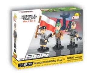COBI Collection Historique Seconde Guerre Mondiale, Figurines Soulèvement de Varsovie 1944, Ensemble de 3 Pièces