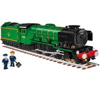 COBI Flying Scotsman (British Steam Locomotive), Echelle 1:35, 2677 pièces | Pad Printed, Roues mobiles, Toit de cabine ouvrant, 2 figurines, rails réalistes, Pièces fabriquées dans l'UE, 11+