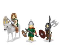 COBI Germanic Warriors Imperium ROMANUM, 45 pièces, 3 Figurines + Cheval | Pad Printed, 3 figurines de barbares, Cheval de guerre, Nouvelles impressions et armement, Pièces fabriquées dans l'UE, 5+