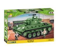 COBI jeu de cubes à pincer M24 Chaffee, World War 2 Historical Collection, chars, cubes à pincer, 590 pièces, 2543