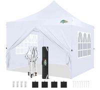 COBIZI Barnum Pliant 3x3m Tonnelle de Jardin Exterieur Imperméable Professionnel Tente de Reception avec 4 Parois Latérales Tonnelle Tente UV 51+ pour Jardin, Fête, Camping