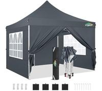 COBIZI Barnum Pliant 3x3m Tonnelle Pliante 3x3 Tonnelle de Jardin Exterieur Imperméable Professionnel Tente de Reception avec 4 Parois Latérales Tonnelle Tente UV 50+ pour Jardin, Fête, Camping