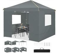 COBIZI Barnum Pliant 3x3m Tonnelle Pliante 3x3 Tonnelle de Jardin Exterieur Imperméable Professionnel Tente de Reception avec 4 Parois Latérales Tonnelle Tente UV 50+