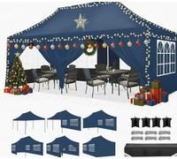 COBIZI Barnum Pliant 3x6m Tonnelle Pliante 3x6 Tonnelle de Jardin Exterieur Imperméable Professionnel Tente de Reception avec 6 Parois Latérales Tonnelle Tente UV 50+