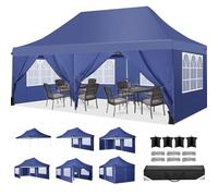COBIZI Barnum Pliant 3x6m Tonnelle Pliante 3x6 Tonnelle de Jardin Exterieur Imperméable Professionnel Tente de Reception avec 6 Parois Latérales Tonnelle Tente UV 50+