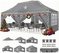 COBIZI Barnum Pliant 3x6m Tonnelle Pliante 3x6 Tonnelle de Jardin Exterieur Imperméable Professionnel Tente de Reception avec 6 Parois Latérales Tonnelle Tente UV 50+