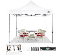 COBIZI Barnum tonnelle Pliante 3x3 imperméable Professionnel, Pop Up Barnum 3 réglables en Hauteur Tonnelle de Jardin Protection Contre Le Froid, Blanc