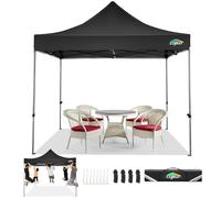 COBIZI Barnum tonnelle Pliante 3x3 imperméable Professionnel, Pop Up Barnum 3 réglables en Hauteur Tonnelle de Jardin Protection Contre Le Froid, Noir