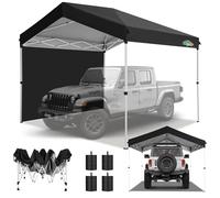 COBIZI Tonnelle 3 x 3 cm, étanche, Stable, Pliable, 3 x 3 cm, Verrouillage centralisé à Un Bouton, pour carport, Tente de fête, Pliable, Anti-UV, avec 1 parois latérales, 3 hauteurs réglables, Tente