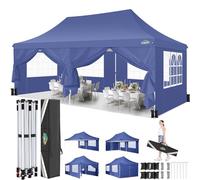 COBIZI Tonnelle de Jardin 3x6m, Tonnelle Pliante 3x6 de Jardin, Barnum Pliant Imperméable et Résistant aux UV, Tente de Reception pour Mariage, extérieur, Jardin, fête, Inclus Sac de Transport