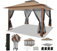 COBIZI Tonnelle de Jardin Extérieur 3.6x3.6m avec Moustiquaire Barnum