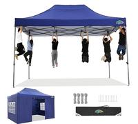 COBIZI Tonnelle de Jardin Tente 3x4.5 étanche Stable,Pavillon de Jardin Protection UV avec 4 Panneaux latéraux Festival Tente de réception Protection Solaire Pavillon pour Mariage, Bleu Marine