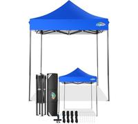 COBIZI Tonnelle Pliante 2x2 Imperméable,Tonnelle de Jardin Exterieur sans Parois Latérales,Barnum Pliant 2x2,Anti UV Tonnelle Tente pour Exterieur Plage Terrasse (2 par 2m Bleu)