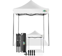 COBIZI Tonnelle Pliante 2x2 Imperméable,Tonnelle de Jardin Exterieur sans Parois Latérales,Barnum Pliant 2x2,Anti UV Tonnelle Tente pour Exterieur Plage Terrasse (2 par 2m Blanc)