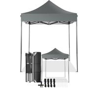 COBIZI Auvent Tonnelle Pliante 2x2 Imperméable,Tonnelle de Jardin Exterieur sans Parois Latérales,Barnum Pliant 2x2,Anti UV Tonnelle Tente pour Exterieur Plage Terrasse (2 par 2m Gris)