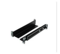 Cobox kit de 2 équerres pour Rack 1U, 19" - Profondeur Réglable : Min. 290mm - Max. 430mm. Kit de 2 Rails en « L » pour Baie et Coffret Informatique 19 Pouces 1U, Ajustable. Couleur Noir