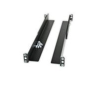 Cobox kit de 2 équerres pour Rack 1U, 19" - Profondeur Réglable : Min. 490mm - Max. 630mm. Kit de 2 Rails en « L » pour Baie et Coffret Informatique 19 Pouces 1U, Ajustable. Couleur Noir