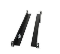 Cobox kit de 2 équerres pour Rack 1U, 19" - Profondeur Réglable : Min. 690mm - Max. 830mm. Kit de 2 Rails en « L » pour Baie et Coffret Informatique 19 Pouces 1U, Ajustable. Couleur Noir