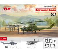 Cobra AH-1G + Bronco OV-10A Avec Pilotes Américains - Base Forward 1:48 ICM