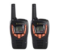 Cobra AM655 Talkies-Walkies Compacts (Pack de 2) - Portée de 8 km, 16 canaux et 121 Codes de confidentialité, résistants aux intempéries, talkies-Walkies Rechargeables, Noir
