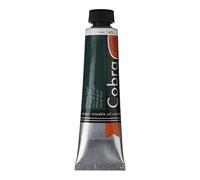 Cobra Artist Couleurs à l'huile mélangeables à l'eau - Vert de phtalo 675 - Tube de 40 ml - Transparent - Haute résistance à la lumière - Sans solvant - Pigmentation professionnelle