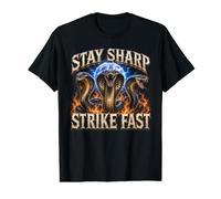 Cobra Féroce Art Sauvage avec Force et Détermination T-Shirt Graphique avec Valeur