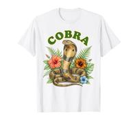 Cobra Groovy Floral Cobra Aquarelle Boho Cobra T-Shirt