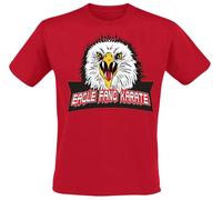 Cobra Kai Eagle Fang Karate Homme T-Shirt Manches Courtes Rouge L 100% Coton Regular/Coupe Standard