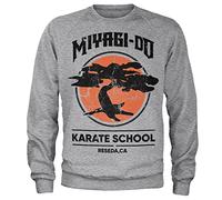Cobra Kai Officiellement sous Licence Miyagi-Do Karate School Sweat-Shirt (Gris-Heather), Small