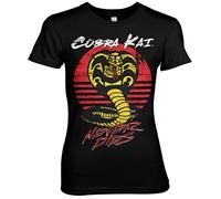 Cobra Kai Officiellement sous Licence Never Dies Femme T-Shirt (Noir), Medium