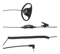 Cobra oreillette Talkie-walkie 2,5 mm 1 Broche D-Style Casque écouteur, Compatible avec Cobra MicroTalk PX650, RX680, RX380, AM1055, AM855, AM655, AM255, Noir (1 pièce)