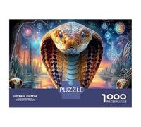 Cobra Puzzle 1000 Pièces Set Œuvre d'art Cobra d'or Premium pour Enfants Débutants Jeu Éducatif Carton Recyclé Jeu Parent-Enfant 70x50cm