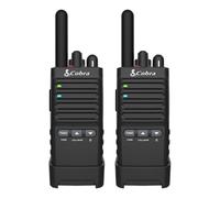 Cobra PX650 Talkies-Walkies Professionnels (Pack de 2) - Talkies-Walkies Rechargeables PMR446 pour Entreprises, portée de 27000 m²/25 étages, Protection poussière et éclaboussures (IP54), Noir