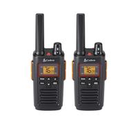 Cobra RX380 Talkies-Walkies (Pack de 2) - Talkies-Walkies Rechargeables PMR446 pour Loisirs et Entreprises, portée de 8 km, résistance à l'eau IPX2, Noir et Orange