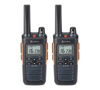 Cobra RX680 Talkies-Walkies (Pack de 2) - Talkies-Walkies Rechargeables PMR446 pour Loisirs et Entreprises, portée de 10 km, Protection Contre la poussière et Les éclaboussures (IP54), Noir et Orange