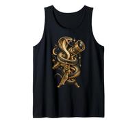 Cobra Serpent Télescope Lune Étoiles Vintage Art Céleste Débardeur
