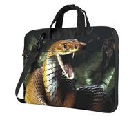 Cobra Snake Sac fourre-tout pour ordinateur portable pour homme et femme, Noir/blanc, 15.6 inch