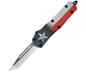 CobraTec Medium FS-3 Cerakote Drapeau du Texas Tanto Dentelé 06CT113