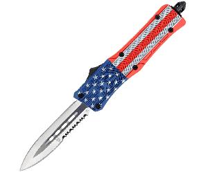 CobraTec Petit CTK-1 Cerakote Dague Drapeau Américain Dentelée d'un Côté 06CT111