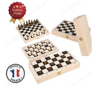 Cobye- Échiquier en Bois 21×21 cm - Pour Débutants et Experts-Pratique - Jeu pour Maison, Bureau et Voyage