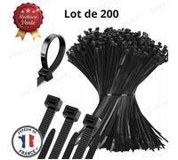 Cobye - Lot 200 Colliers de Serrage Plastique 2,5 x 100 mm Noir - Serflex- Collier de Fixation Universel Haute Résistance