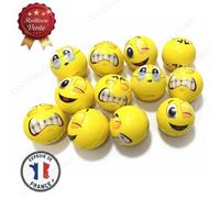 Cobye-Lot de 12 Balles Anti-Stress Visage Smiley Rigolo 6,3 cm - Relaxant, Soulagement de Stress et Tension