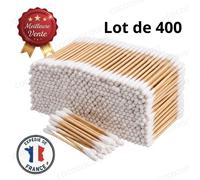 Cobye -Lot de 400 Cotons-Tiges en Bambou Écologiques - Bâtonnets Coton Biodégradables pour Oreilles et Maquillage