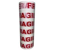 Cobye- Lot de 6 rouleaux adhésifs, scotch Fragile 66MX50MM - Bandeau de sécurité colis - Déménagement expédition ecommerce.